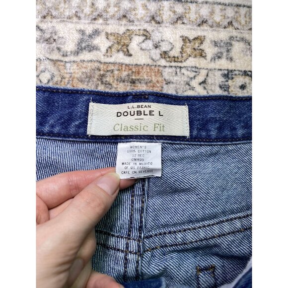 L.L. Bean Double L Classic Fit Jeans Size 12 100% Cotton - Picture 5 of 10